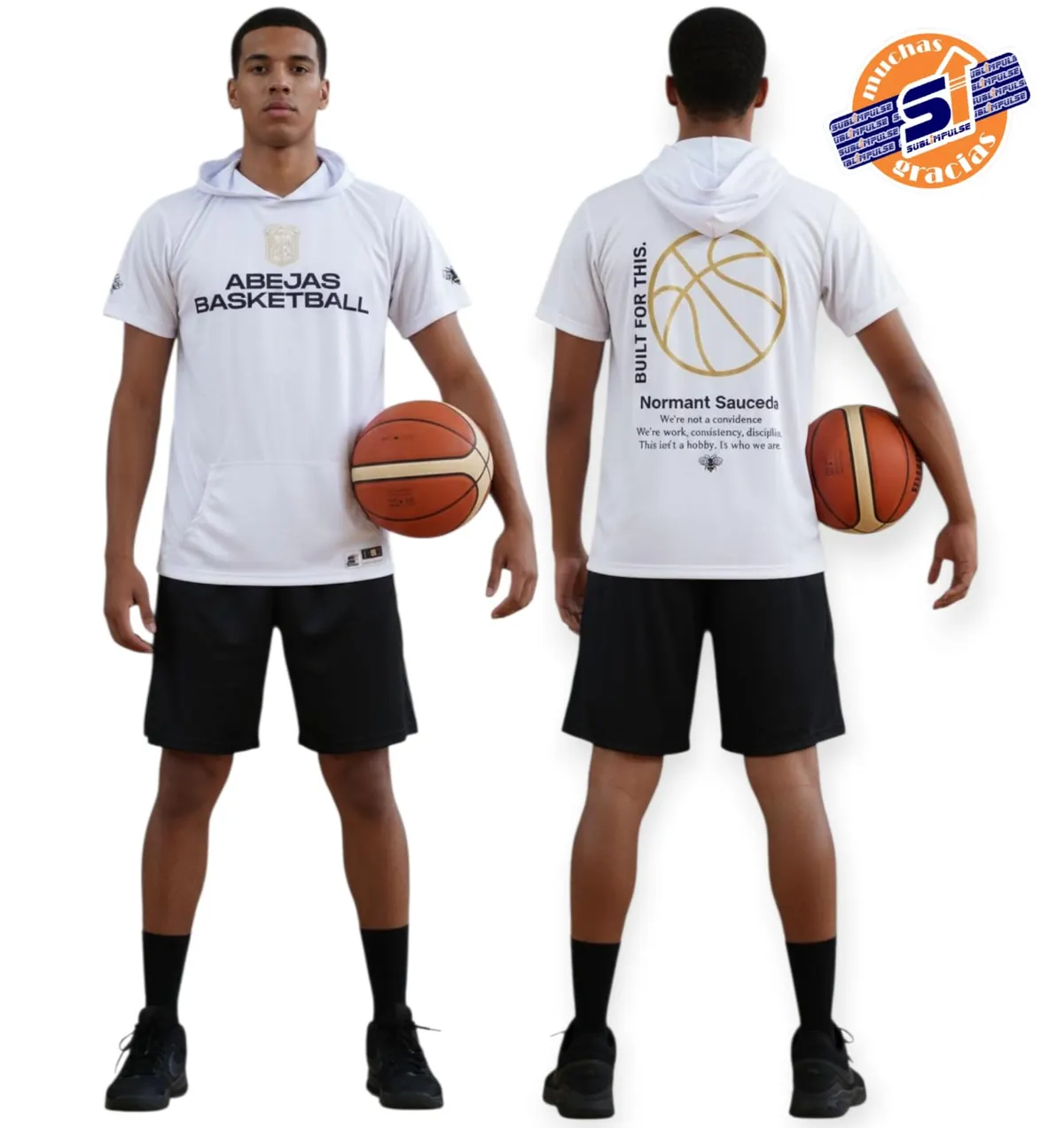Uniforme sublimado de Abejas Basketball, básquetbol