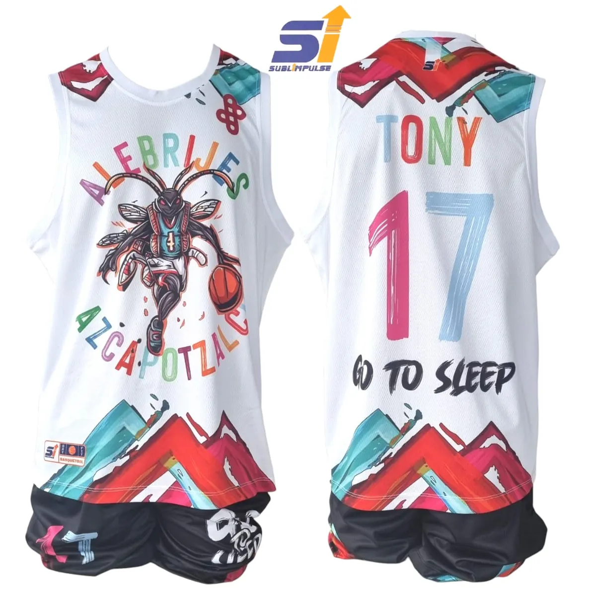 Uniforme sublimado de Alebrijes Azcapotzalco, básquetbol