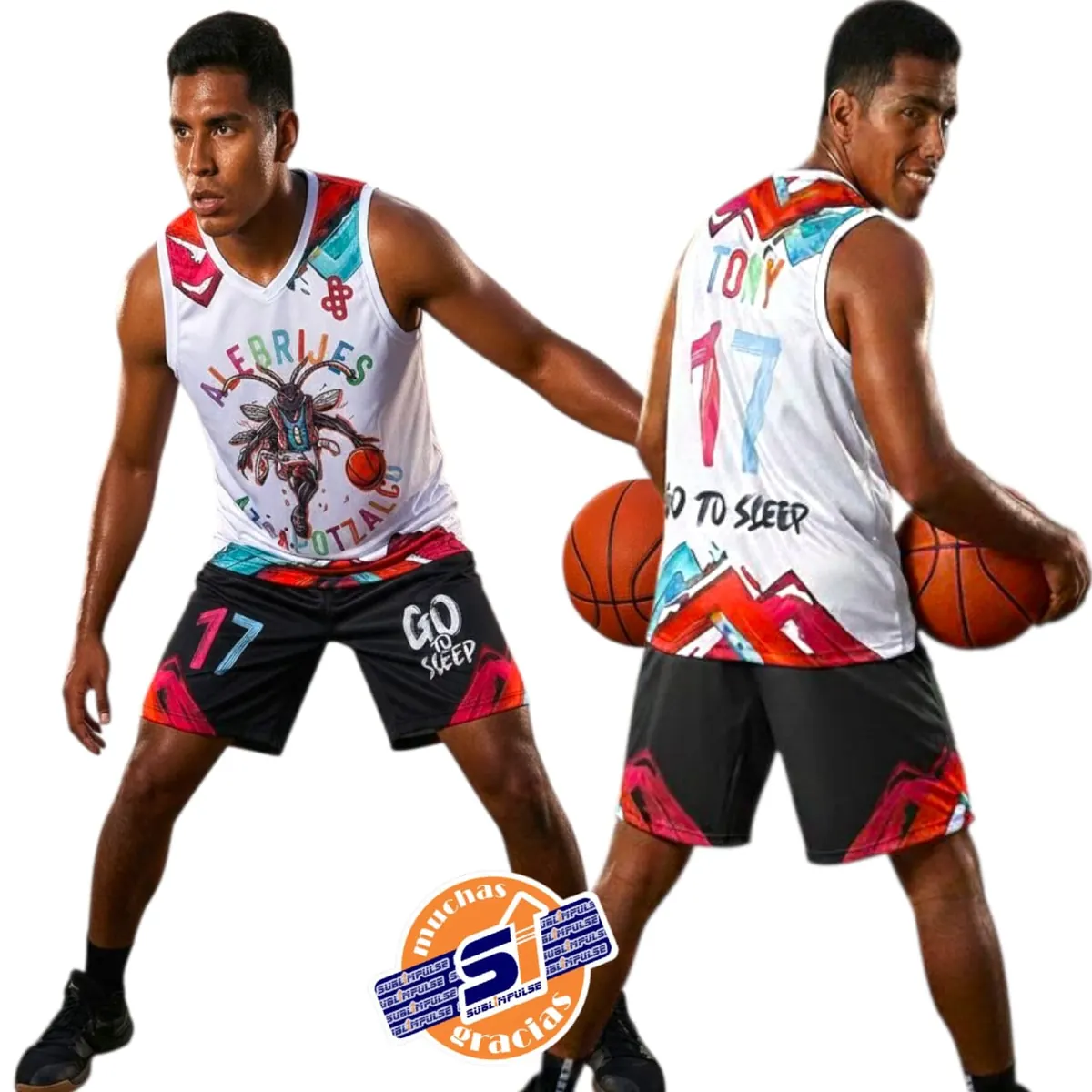 Uniforme sublimado de Alebrijes Azcapotzalco, básquetbol
