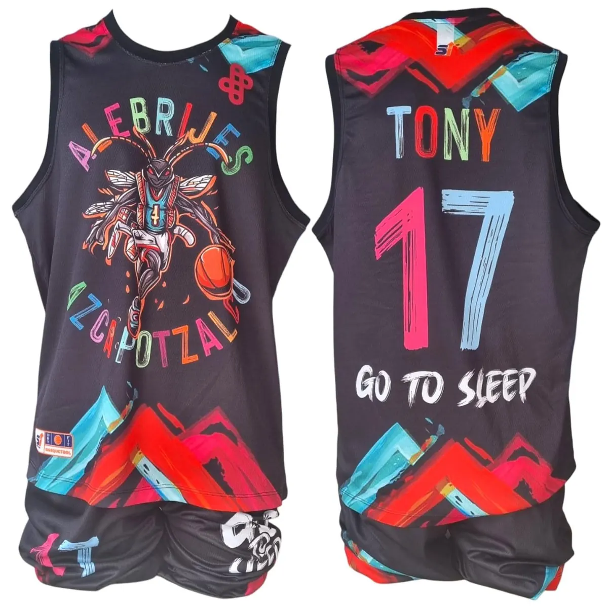 Uniforme sublimado de Alebrijes Azcapotzalco, básquetbol
