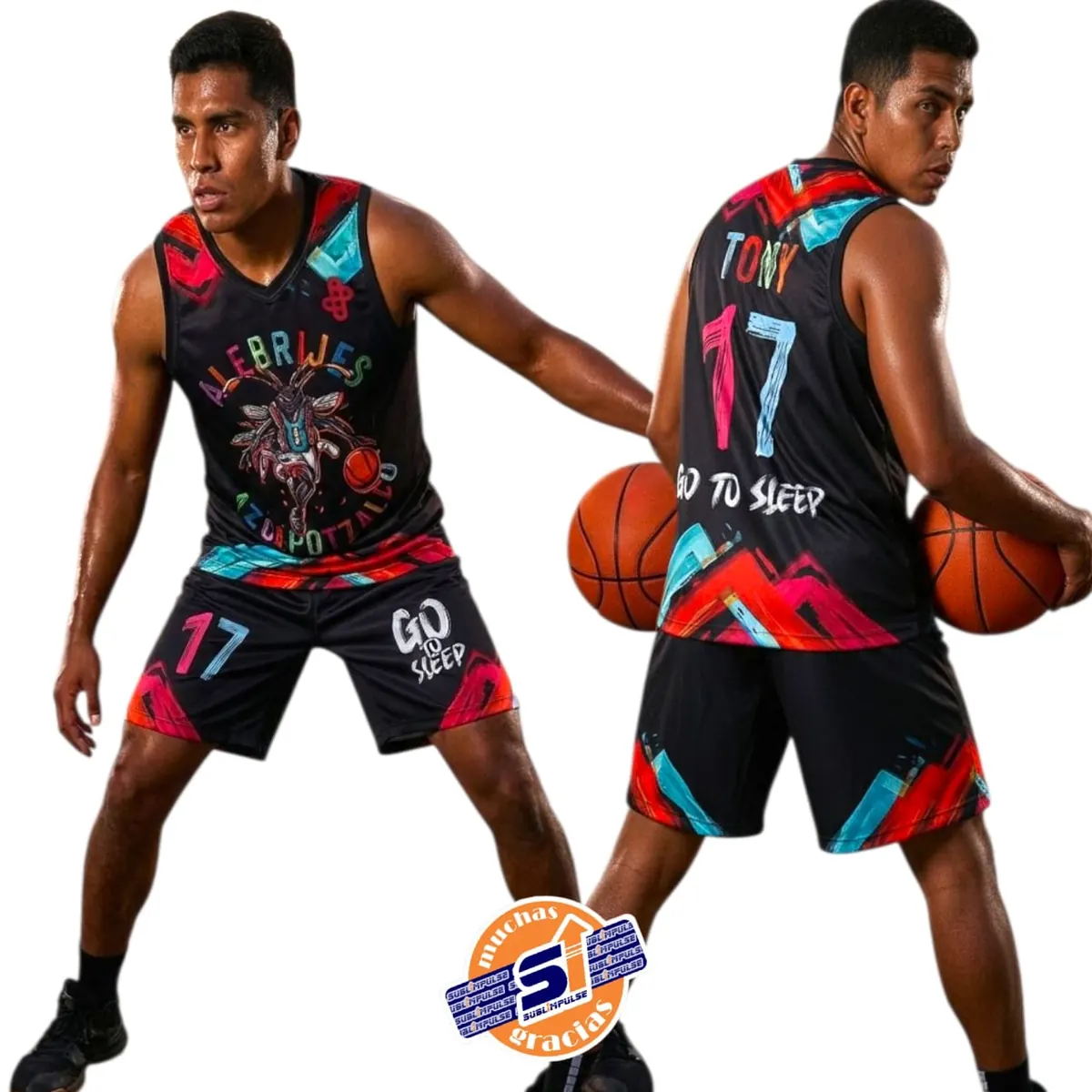 Uniforme sublimado de Alebrijes Azcapotzalco, básquetbol