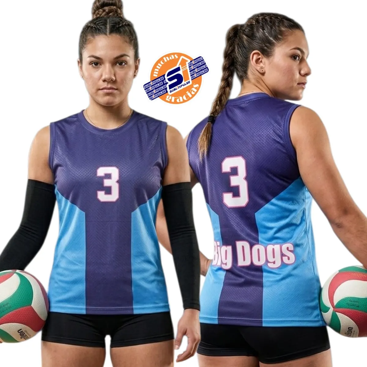 Uniforme sublimado de Big Dogs, voleibol