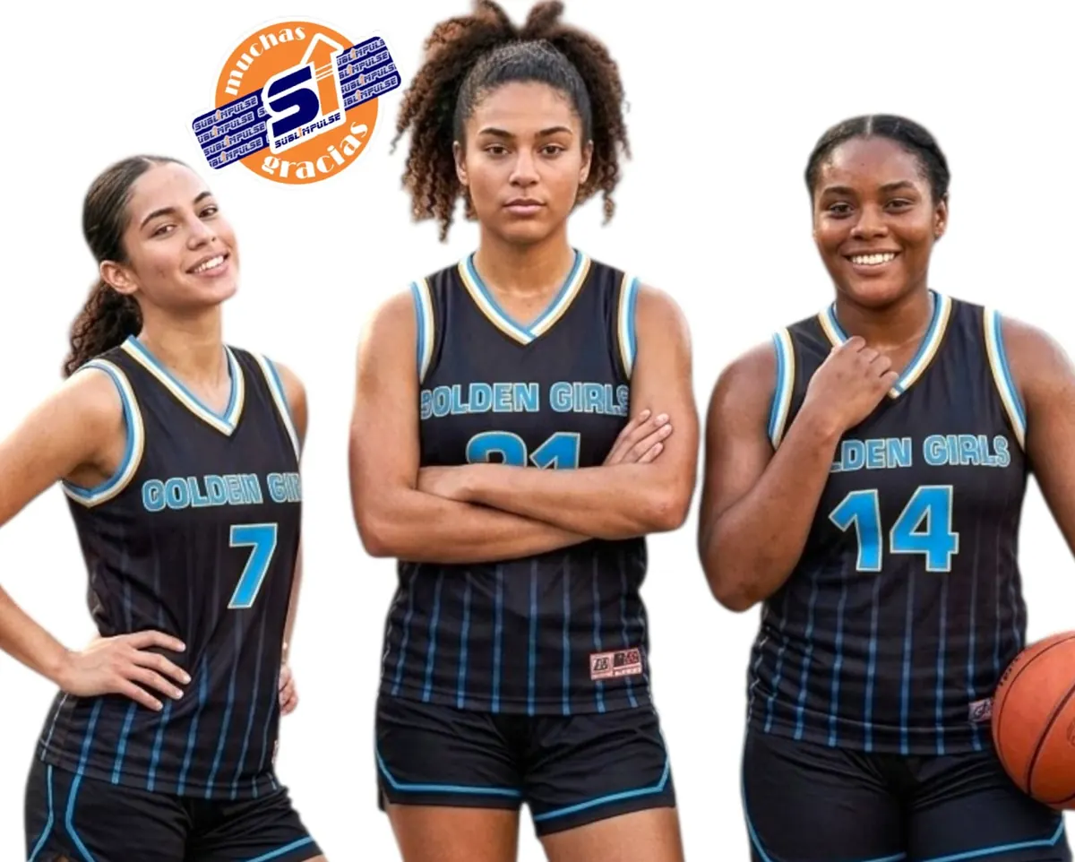 Uniforme sublimado de Golden Girls, básquetbol