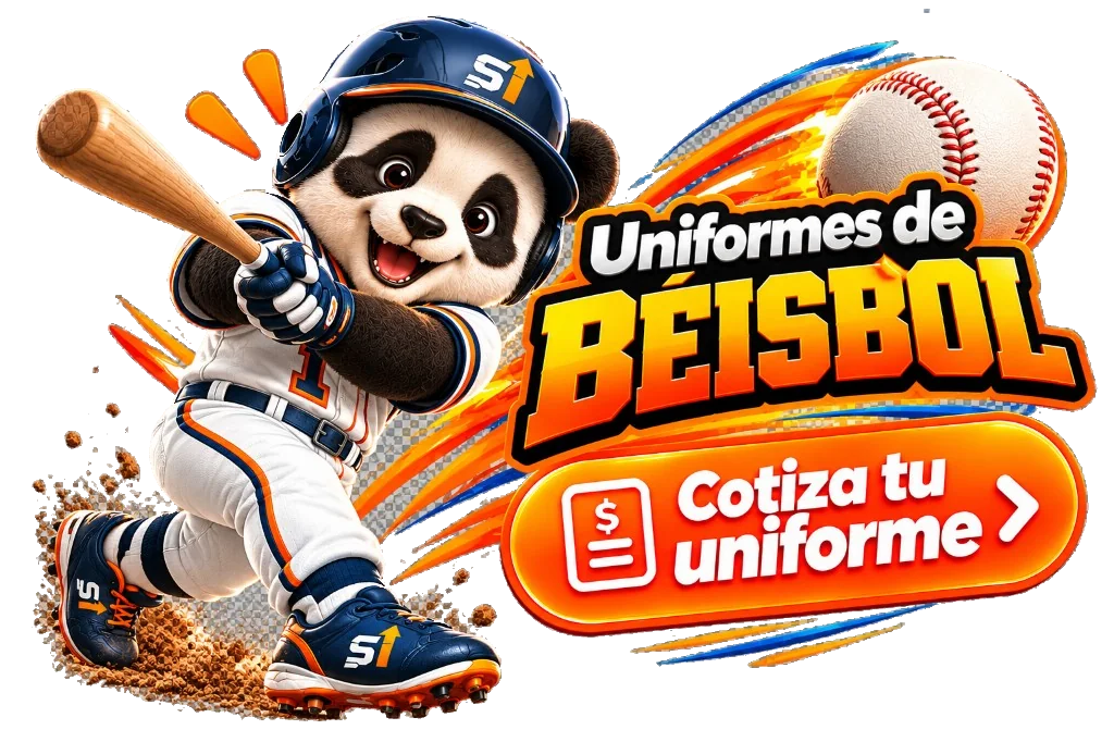 Panda de Sublimpulse bateando: Uniformes de béisbol. Cotiza tu uniforme.