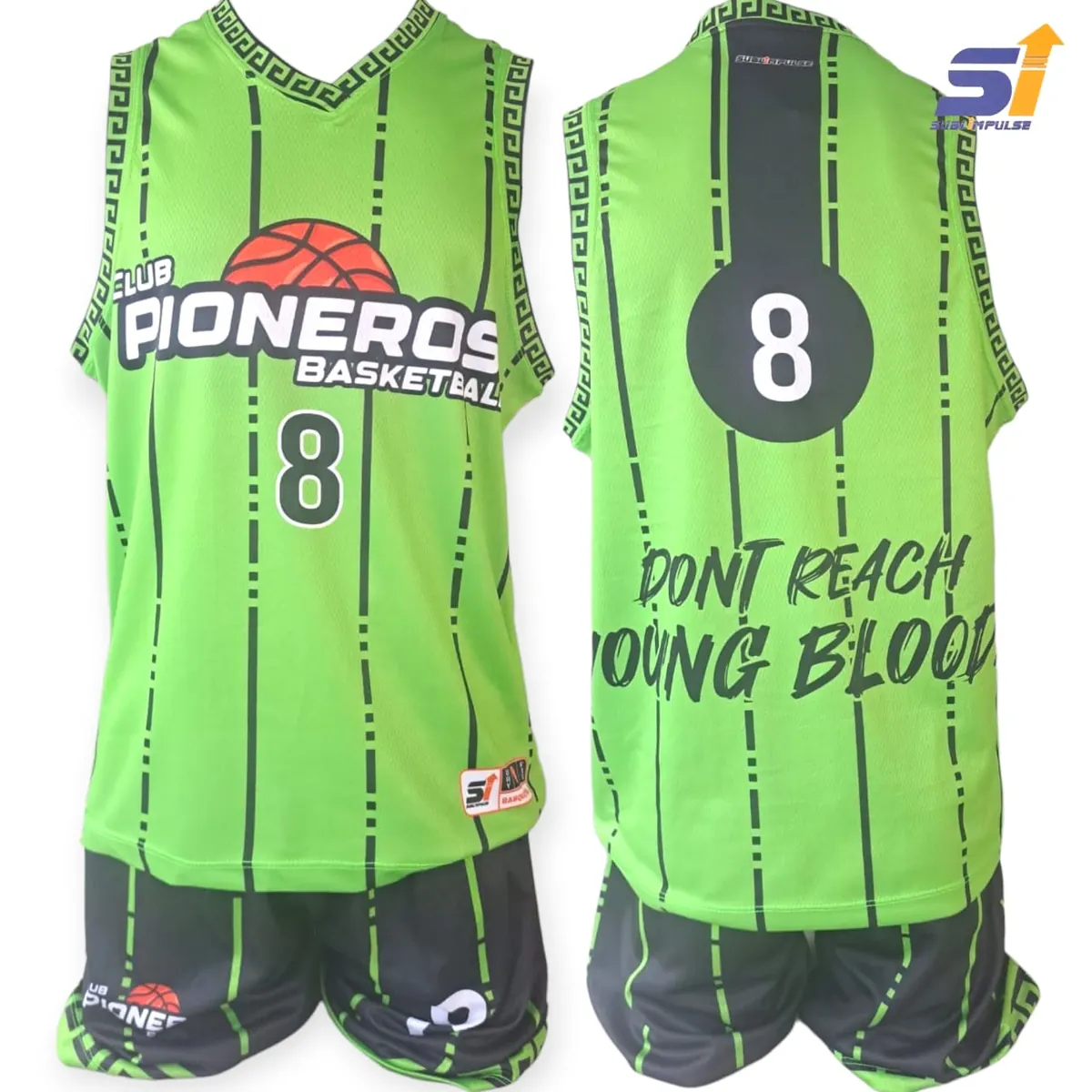 Uniforme sublimado de Club Pioneros, básquetbol