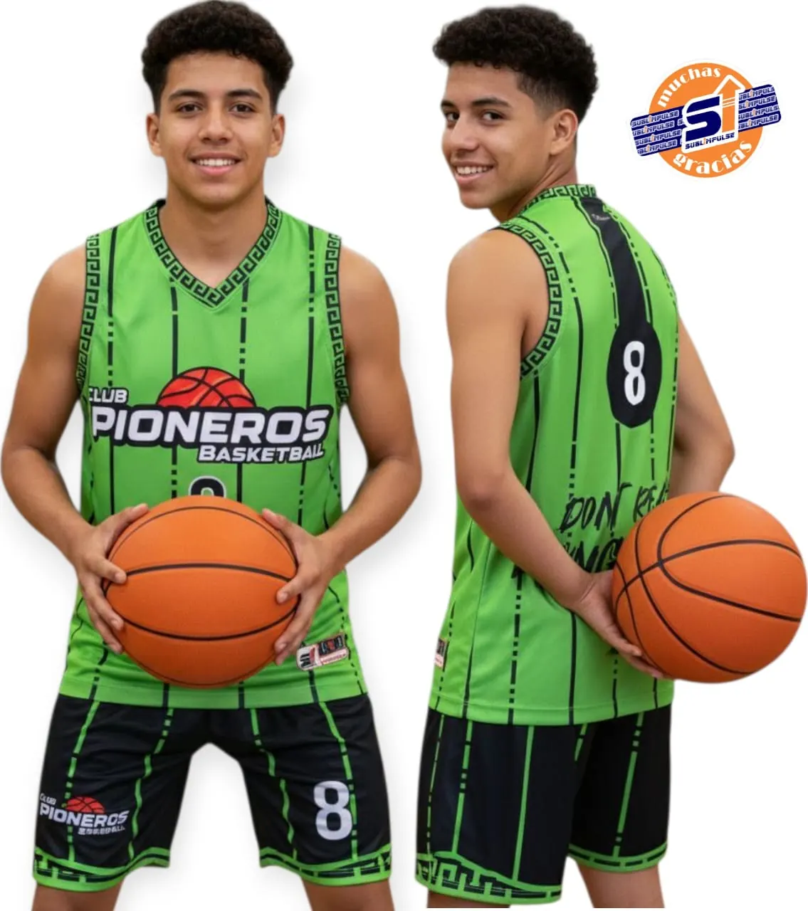 Uniforme sublimado de Club Pioneros, básquetbol