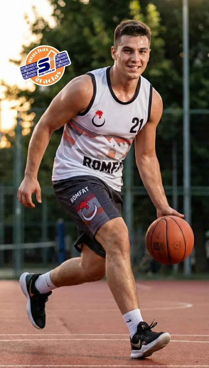 Uniforme sublimado de Romfat, básquetbol