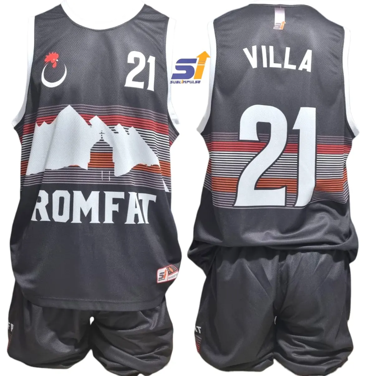 Uniforme sublimado de Romfat, básquetbol