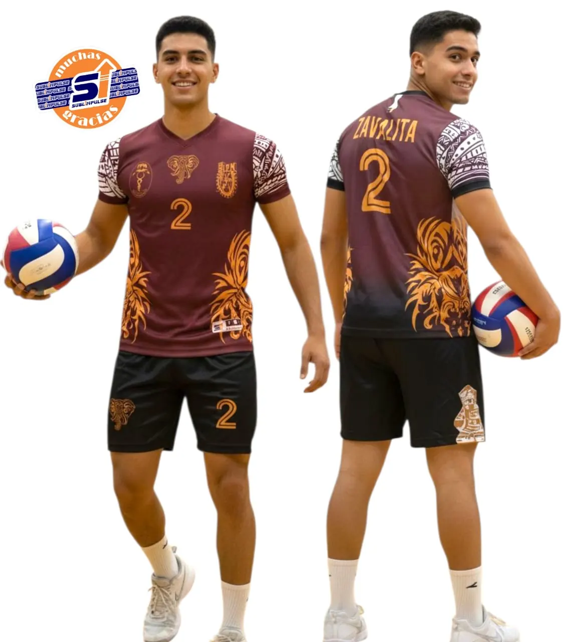 Jugadores con uniforme de voleibol sublimado de Zavalita